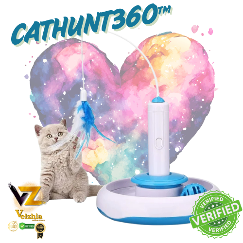 CatHunt360™-PLUMA GATO/JUGUETE ELECTRICO PARA GATO