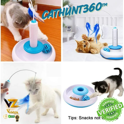 CatHunt360™-PLUMA GATO/JUGUETE ELECTRICO PARA GATO