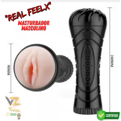 Real FeelX™-Masturbador realistico vagina vibrador