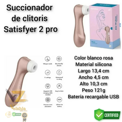 “SATISFYER”-Succionador De Clitoris Recargable USB