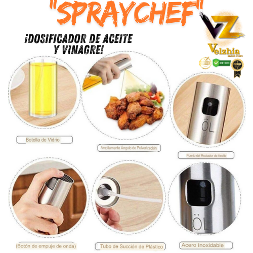 SprayChef™-Dosificador de Aceite y Vinagre