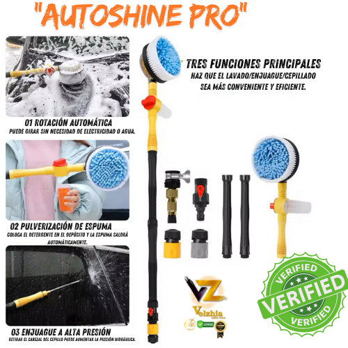 AutoShine Pro™-Cepillo giratorio para lavado de autos