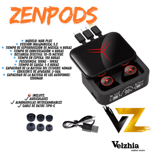 ZenPods™ - Audífonos Inalámbricos M88 Plus